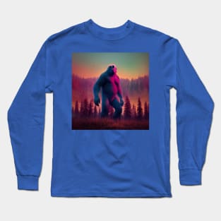 Dope Sasquatch in Nature Long Sleeve T-Shirt